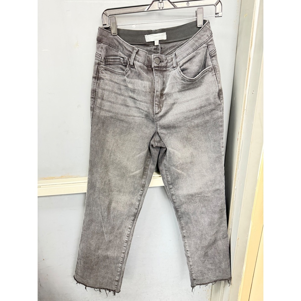 Wit & Wisdom Ab-solution High Rise Ankle Straight Leg Grey Jeans Size 10